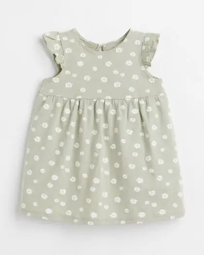 Ruffle-trimmed Jersey Dress