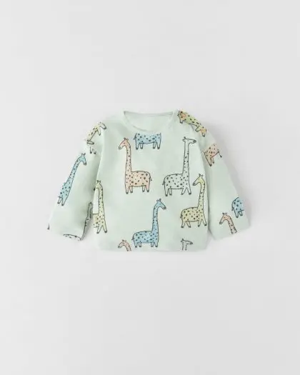 Giraffe Slub Knit T-Shirt