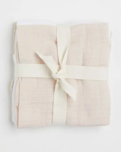 Set of 3 muslin baby blankets