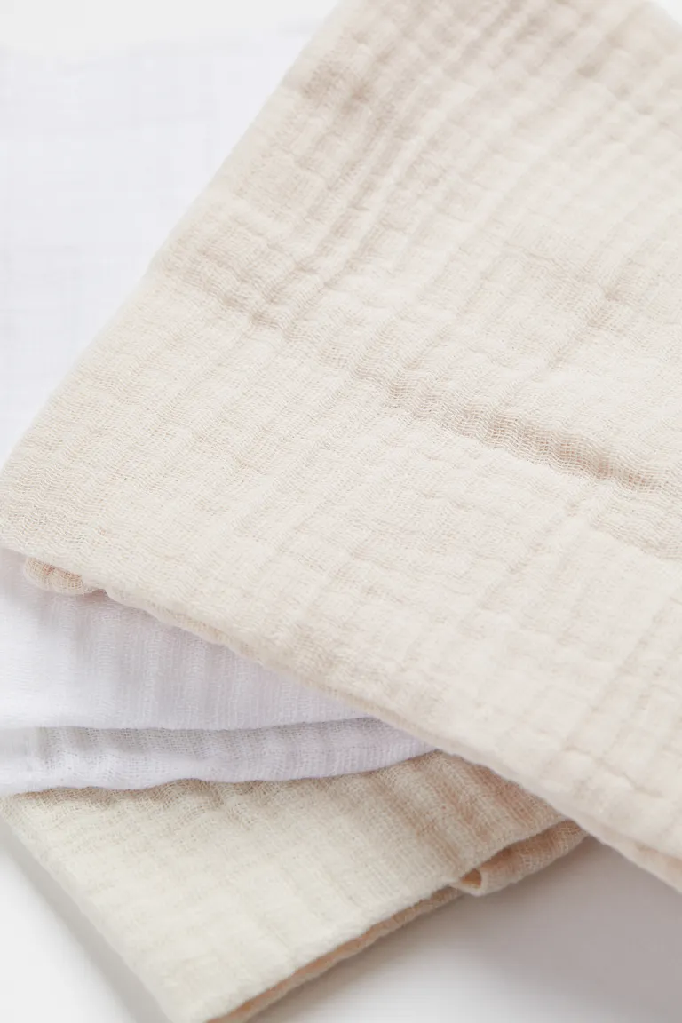Set of 3 muslin baby blankets - Image 2